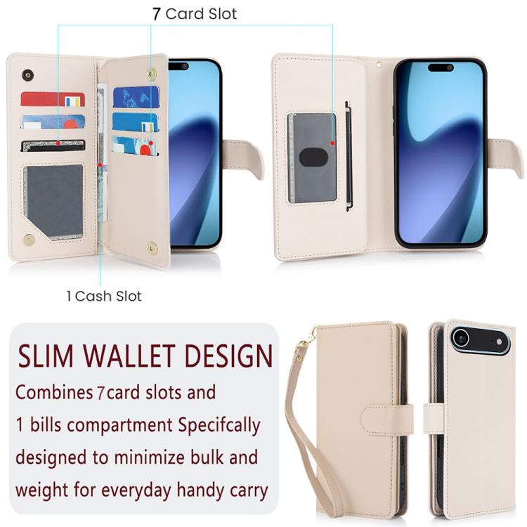 For iPhone Air Multi-Card Wallet RFID Leather Phone Case