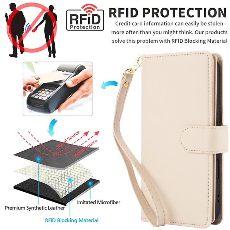 For iPhone Air Multi-Card Wallet RFID Leather Phone Case
