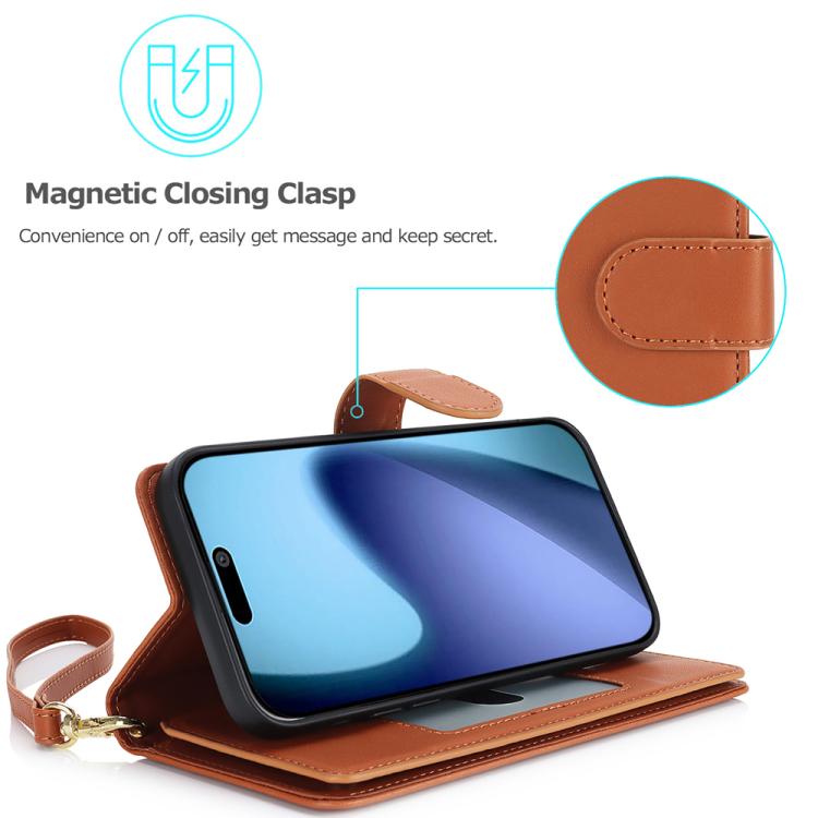 For iPhone Air Multi-Card Wallet RFID Leather Phone Case