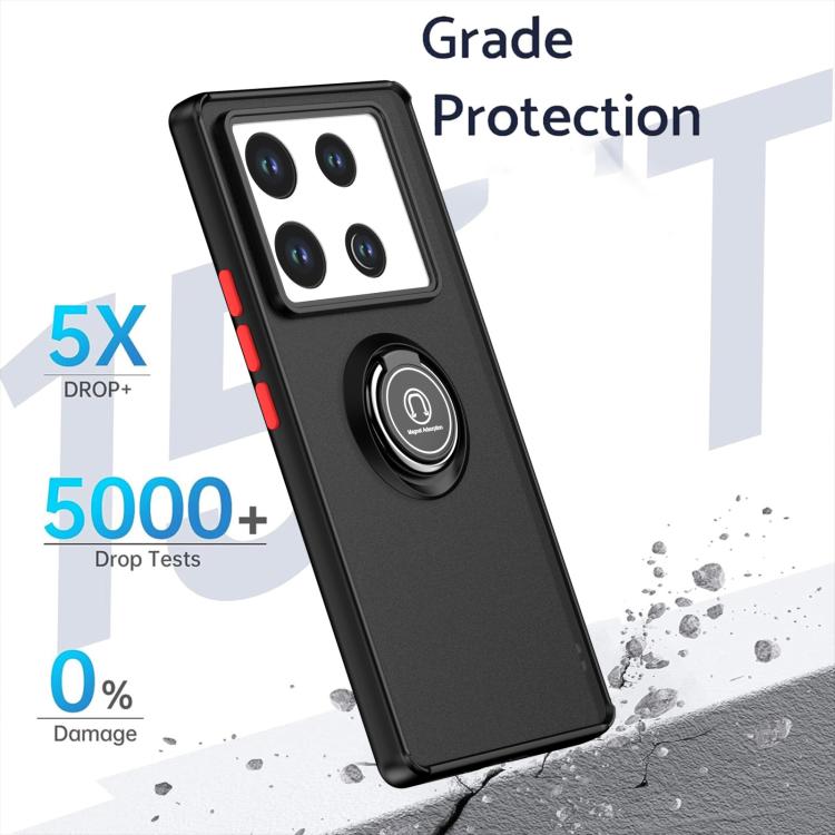For Infinix Note 40 Pro 4G / 5G Q Shadow 1 Series TPU + PC Phone Case with Ring