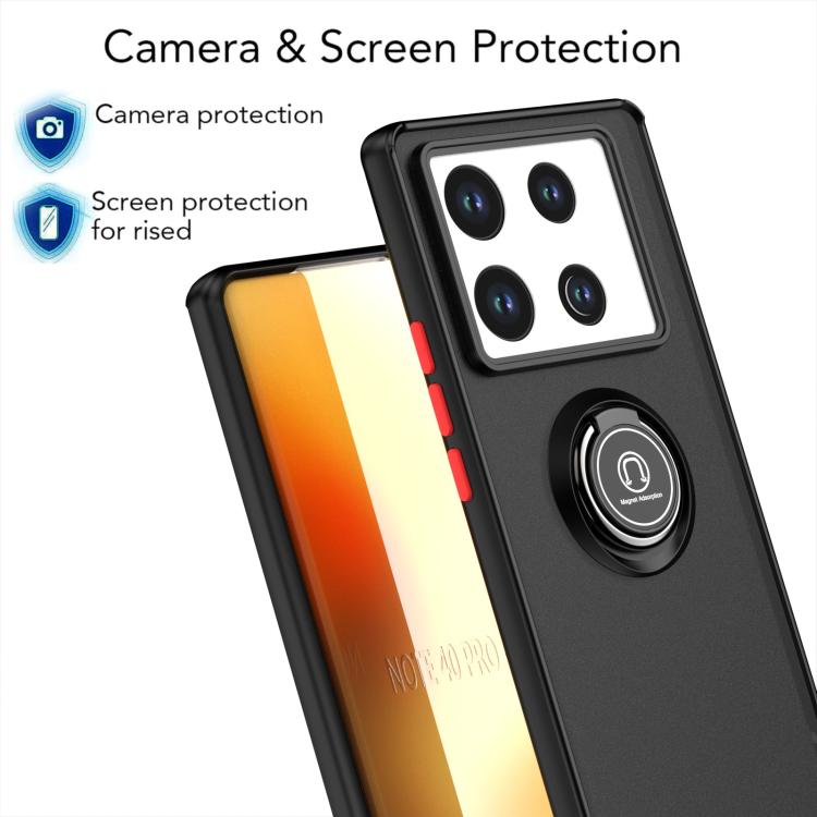 For Infinix Note 40 Pro 4G / 5G Q Shadow 1 Series TPU + PC Phone Case with Ring