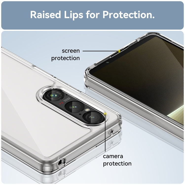 For Sony Xperia 1 VI Colorful Series Acrylic Hybrid TPU Phone Case