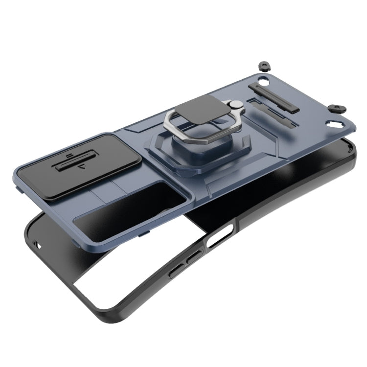 For Realme C65 4G Global Sliding Camshield TPU + PC Shockproof Phone Case with Holder