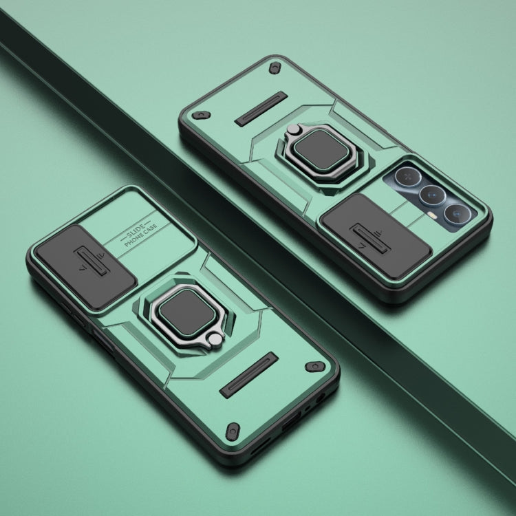For Realme C65 4G Global Sliding Camshield TPU + PC Shockproof Phone Case with Holder