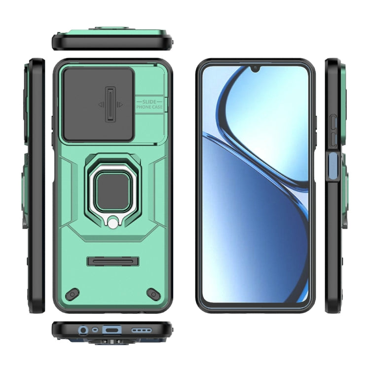 For Realme C63 4G Global Sliding Camshield TPU + PC Shockproof Phone Case with Holder
