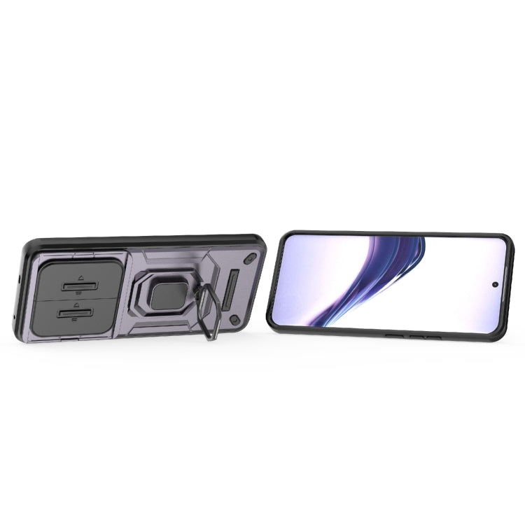 For Realme 13 Pro 5G Global Sliding Camshield TPU + PC Shockproof Phone Case with Holder