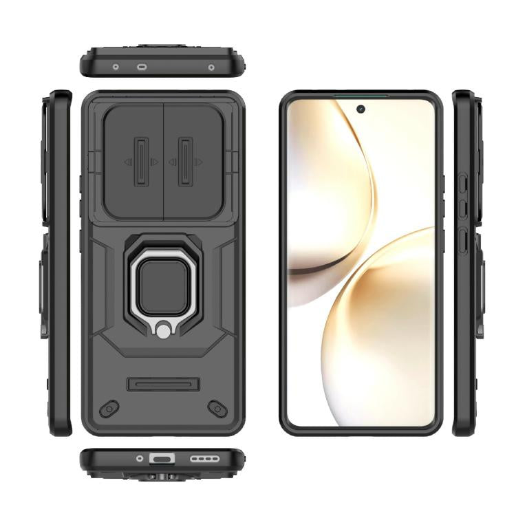 For Realme 14 Pro 5G Global Sliding Camshield TPU + PC Shockproof Phone Case with Holder