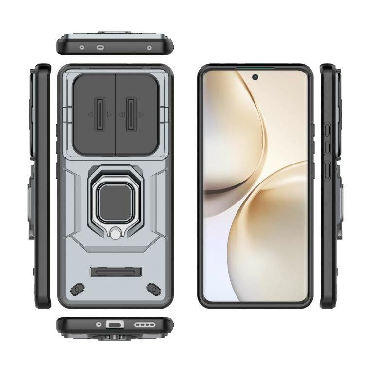 For Realme 14 Pro 5G Global Sliding Camshield TPU + PC Shockproof Phone Case with Holder