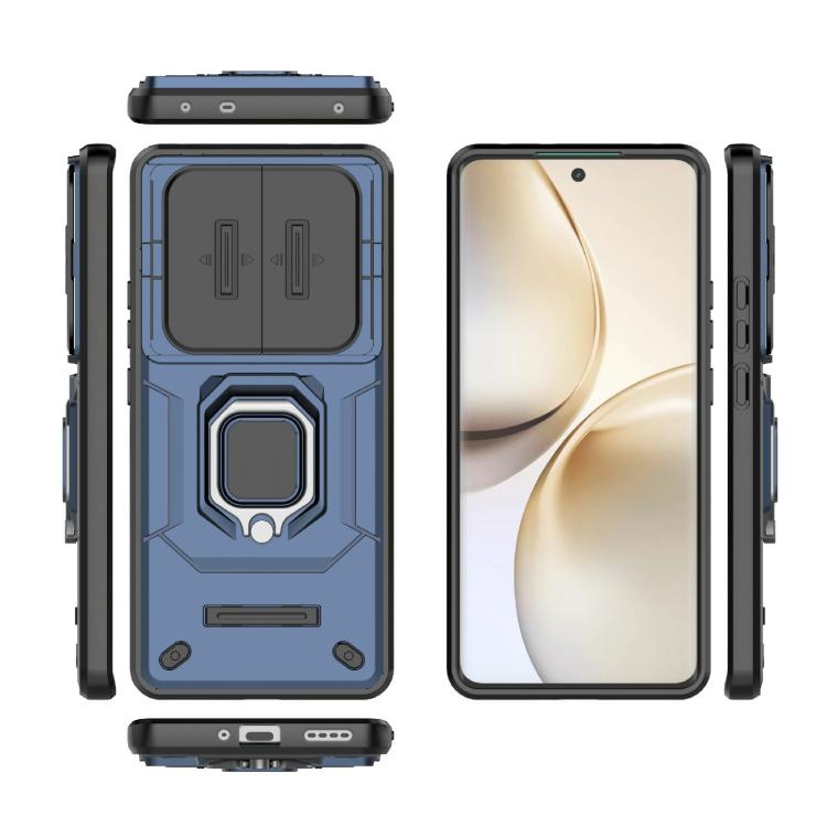 For Realme 14 Pro 5G Global Sliding Camshield TPU + PC Shockproof Phone Case with Holder