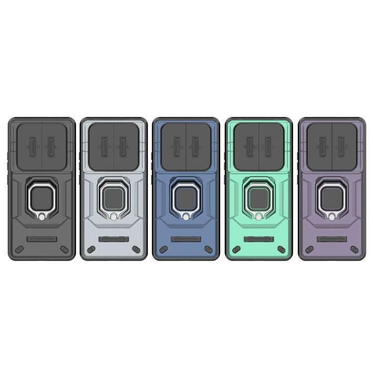For Realme 14 Pro 5G Global Sliding Camshield TPU + PC Shockproof Phone Case with Holder