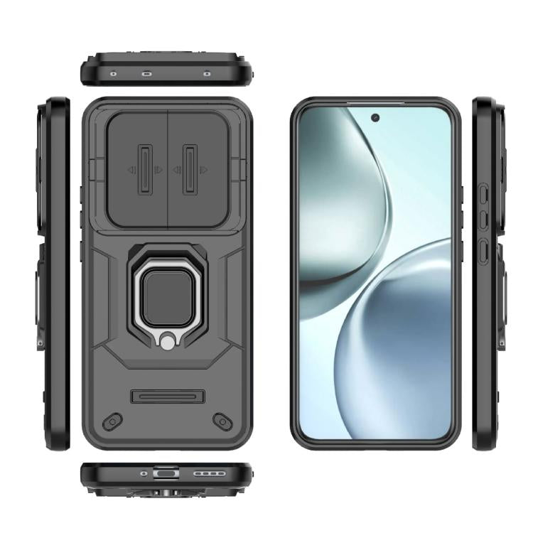 For Realme 14 Pro+ 5G Sliding Camshield TPU + PC Shockproof Phone Case with Holder