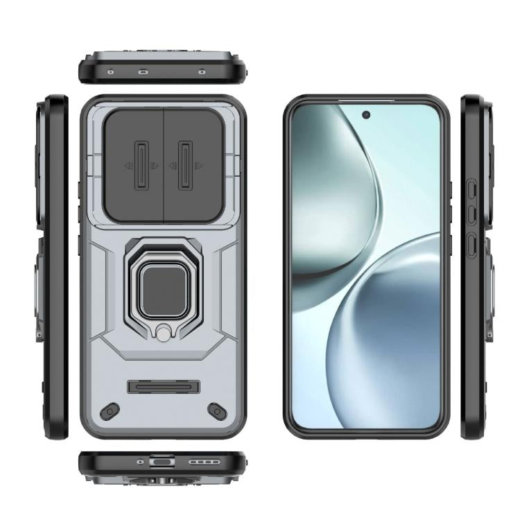 For Realme 14 Pro+ 5G Sliding Camshield TPU + PC Shockproof Phone Case with Holder