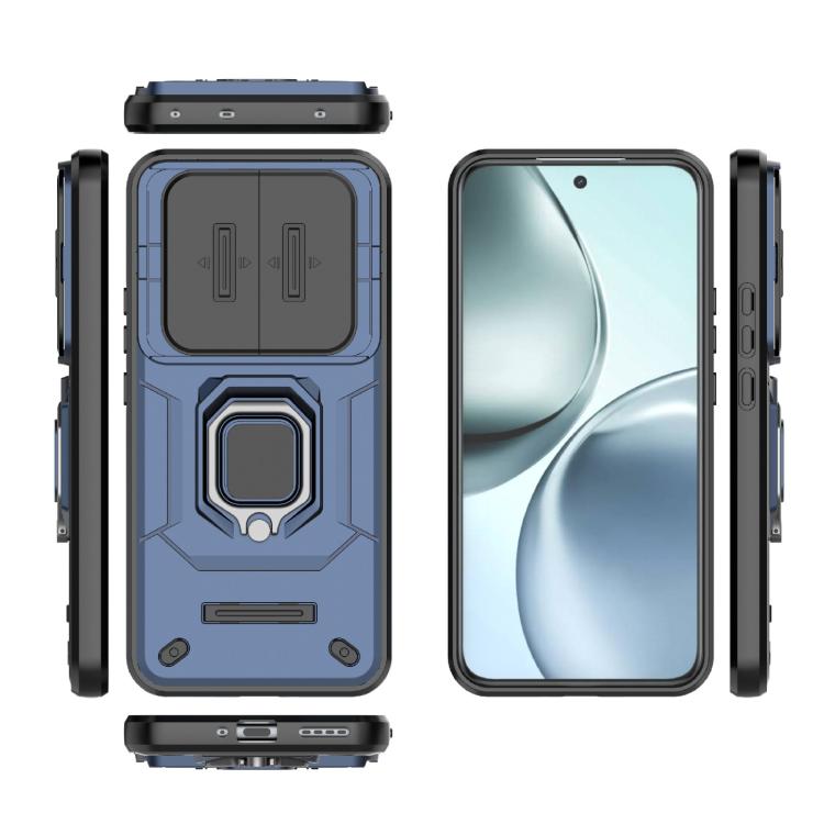 For Realme 14 Pro+ 5G Sliding Camshield TPU + PC Shockproof Phone Case with Holder