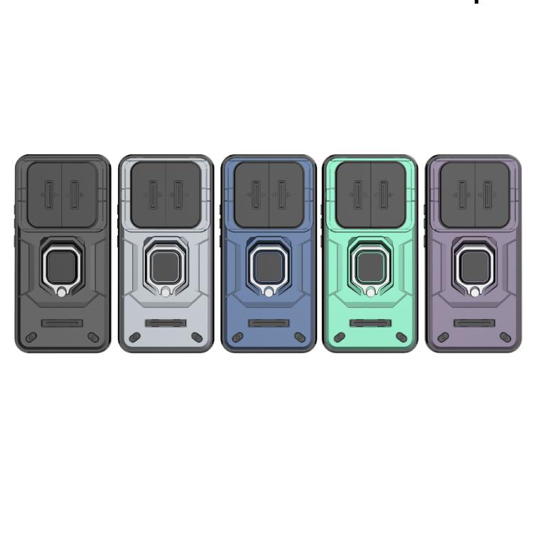 For Realme 14 Pro+ 5G Sliding Camshield TPU + PC Shockproof Phone Case with Holder