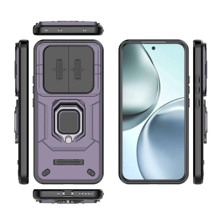 For Realme 14 Pro+ 5G Sliding Camshield TPU + PC Shockproof Phone Case with Holder