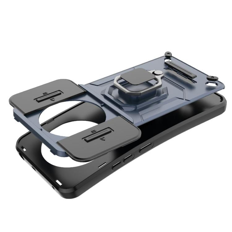 For Realme 14 Pro+ 5G Sliding Camshield TPU + PC Shockproof Phone Case with Holder