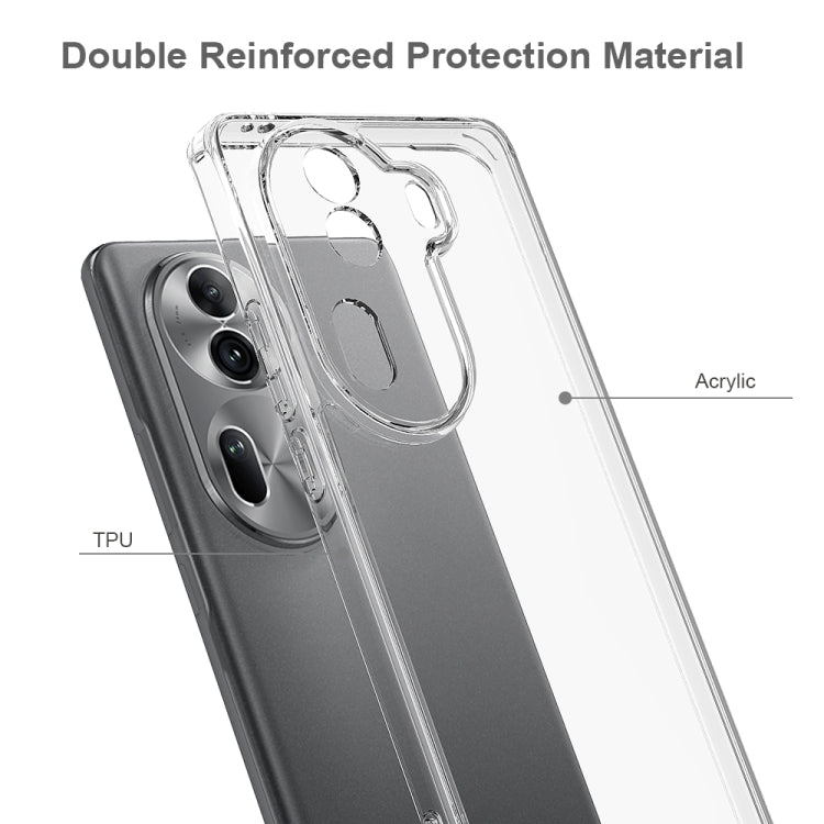 For OPPO Reno11 Pro 5G Global Scratchproof Acrylic TPU Phone Case - Transparent