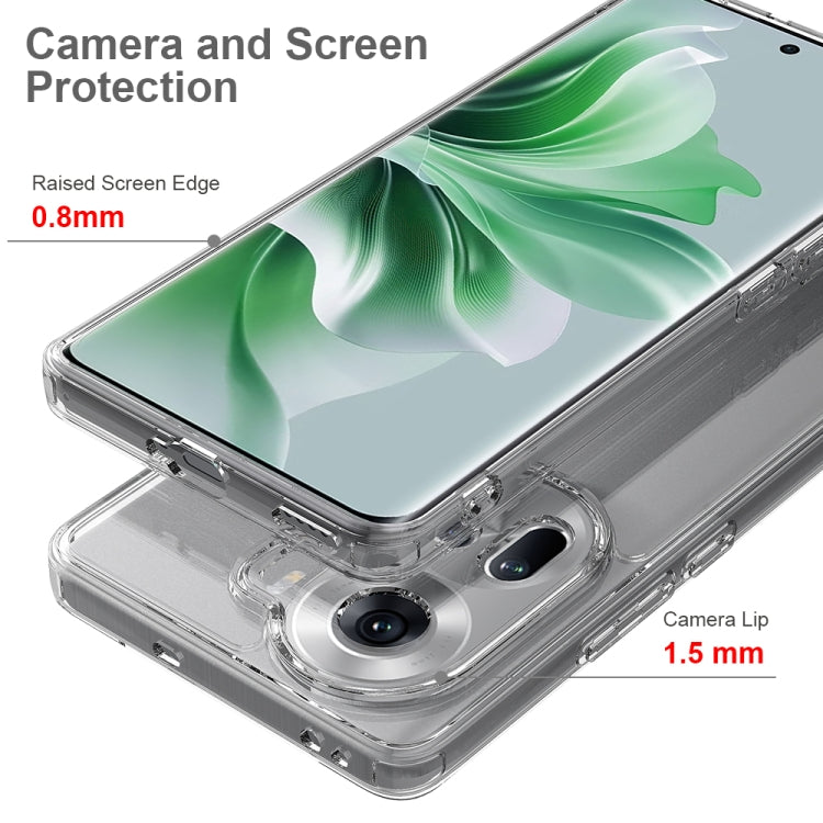For OPPO Reno11 5G Global Scratchproof Acrylic TPU Phone Case - Transparent