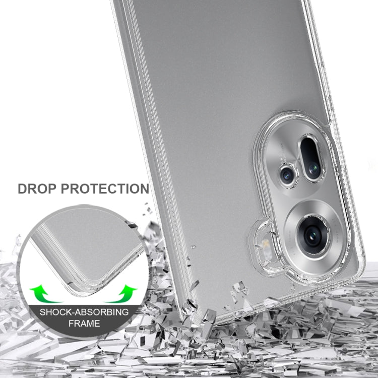 For OPPO Reno11 5G Global Scratchproof Acrylic TPU Phone Case - Transparent