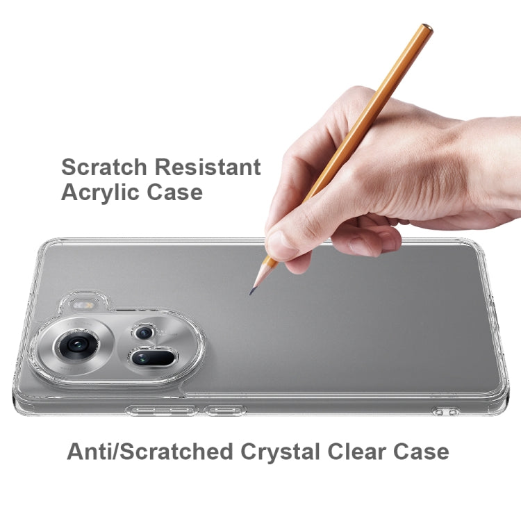 For OPPO Reno11 5G Global Scratchproof Acrylic TPU Phone Case - Transparent