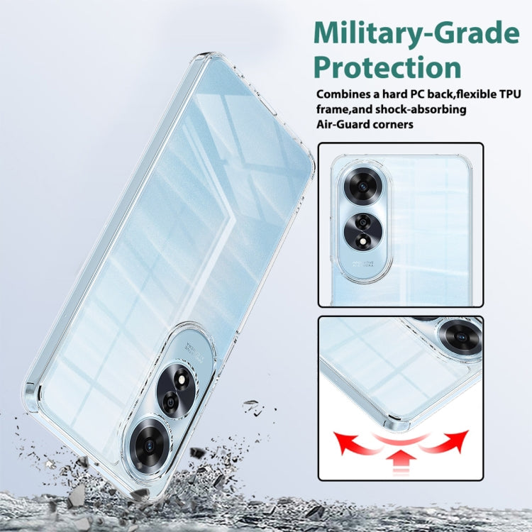 For OPPO A60 4G Scratchproof Acrylic TPU Phone Case - Transparent