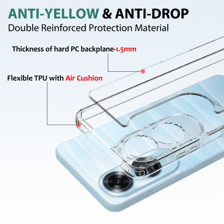 For OPPO A60 4G Scratchproof Acrylic TPU Phone Case - Transparent