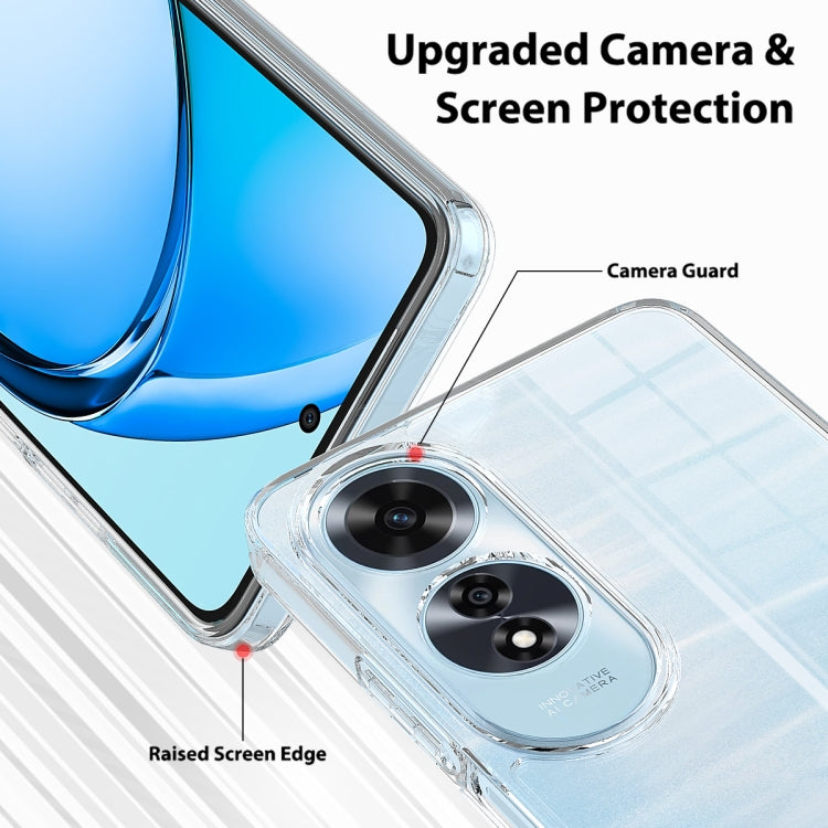 For OPPO A60 4G Scratchproof Acrylic TPU Phone Case - Transparent
