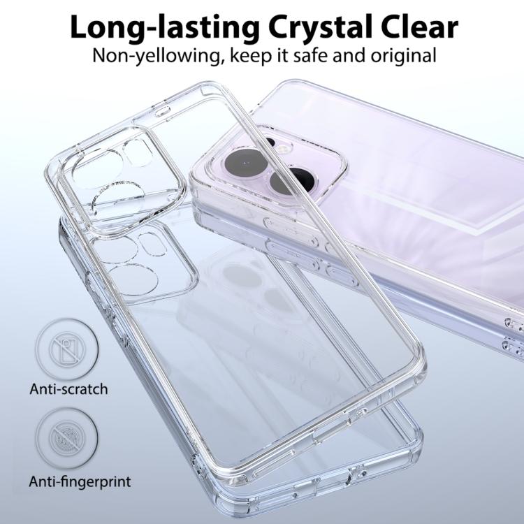 For OPPO Reno13 F 4G / 5G Scratchproof Acrylic TPU Phone Case - Transparent