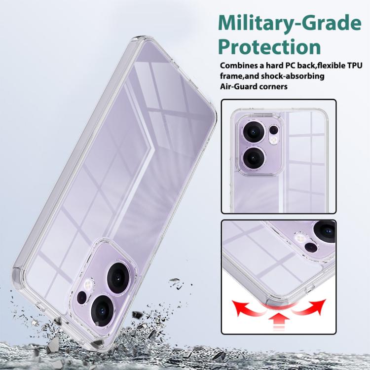 For OPPO Reno13 F 4G / 5G Scratchproof Acrylic TPU Phone Case - Transparent