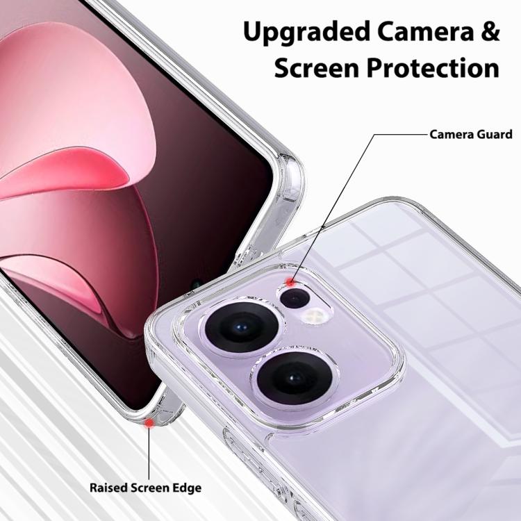For OPPO Reno13 F 4G / 5G Scratchproof Acrylic TPU Phone Case - Transparent