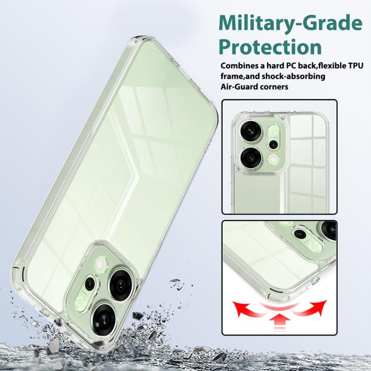 For OPPO Reno14 Pro 5G Global Scratchproof Acrylic TPU Phone Case - Transparent