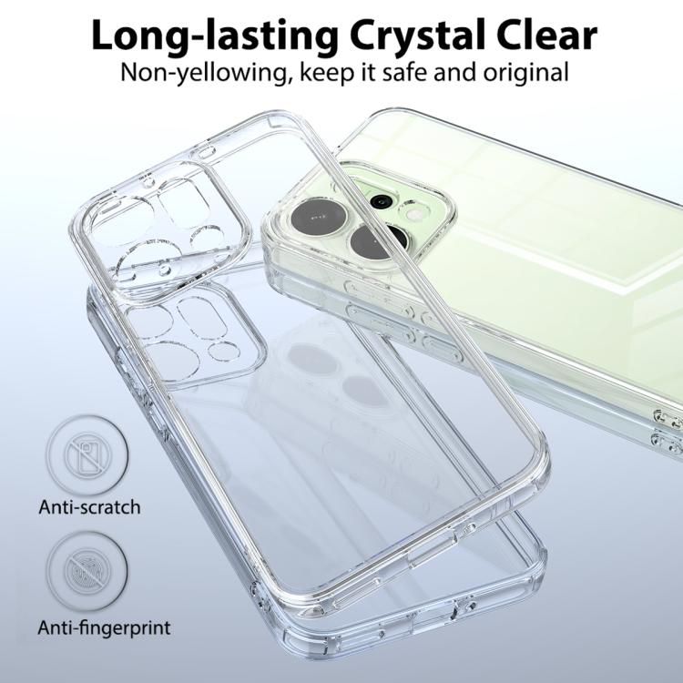 For OPPO Reno14 5G Global Scratchproof Acrylic TPU Phone Case - Transparent