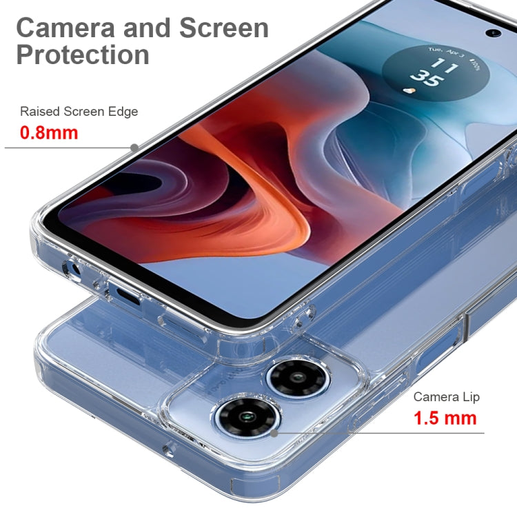 For Motorola Moto G34 Scratchproof Acrylic TPU Phone Case - Transparent