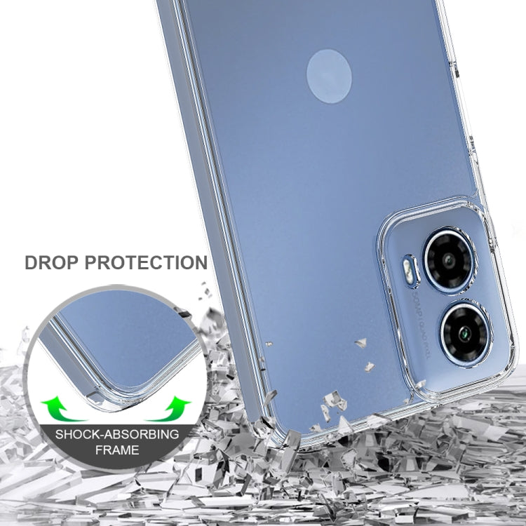 For Motorola Moto G34 Scratchproof Acrylic TPU Phone Case - Transparent