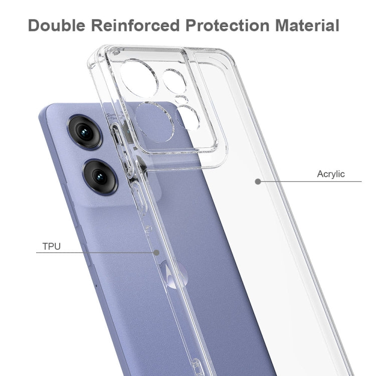 For Motorola Edge 50 Pro Scratchproof Acrylic TPU Phone Case - Transparent