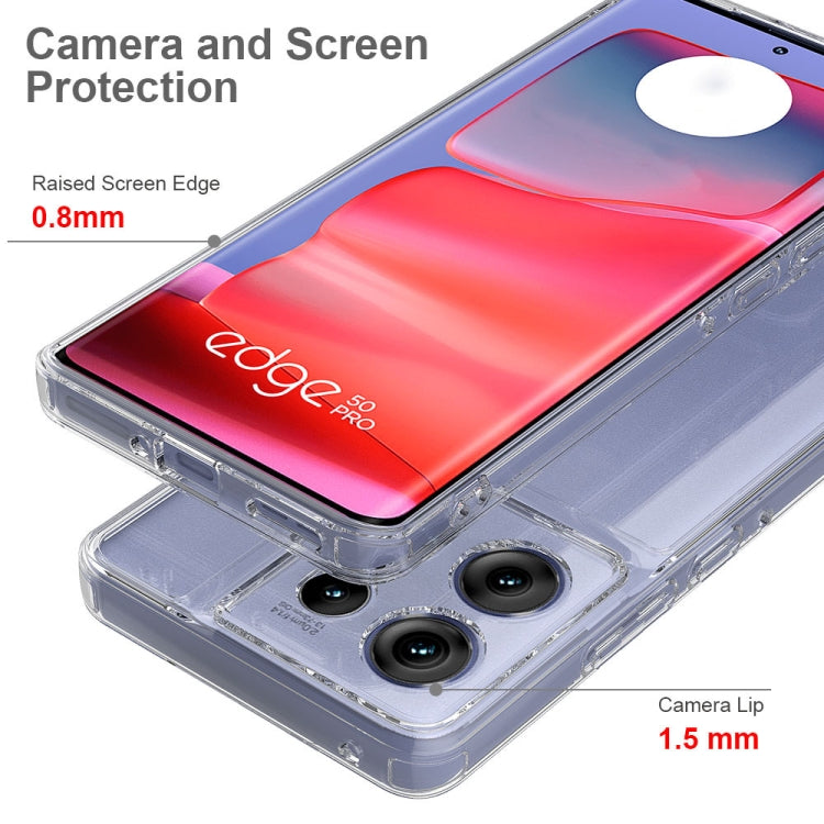 For Motorola Edge 50 Pro Scratchproof Acrylic TPU Phone Case - Transparent