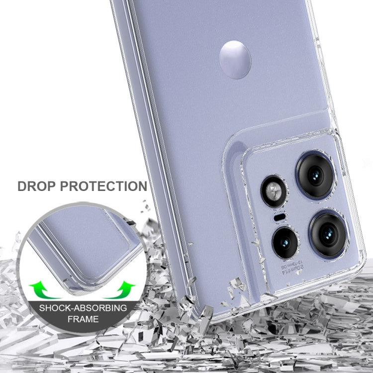 For Motorola Edge 50 Pro Scratchproof Acrylic TPU Phone Case - Transparent