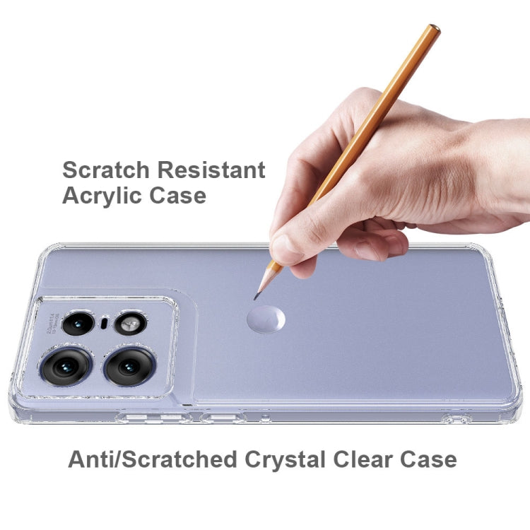 For Motorola Edge 50 Pro Scratchproof Acrylic TPU Phone Case - Transparent