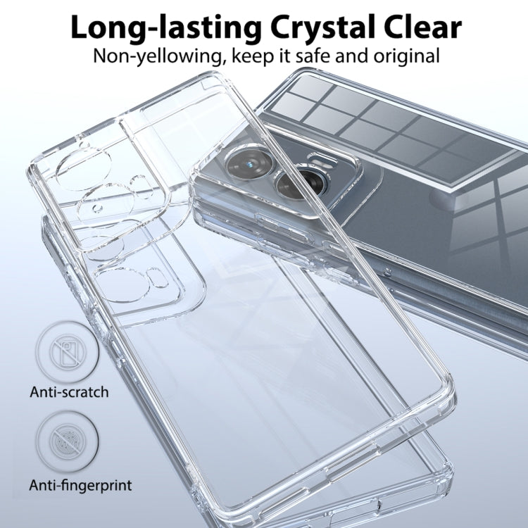 For Motorola Edge 50 Fusion / G96 5G Scratchproof Acrylic TPU Phone Case - Transparent