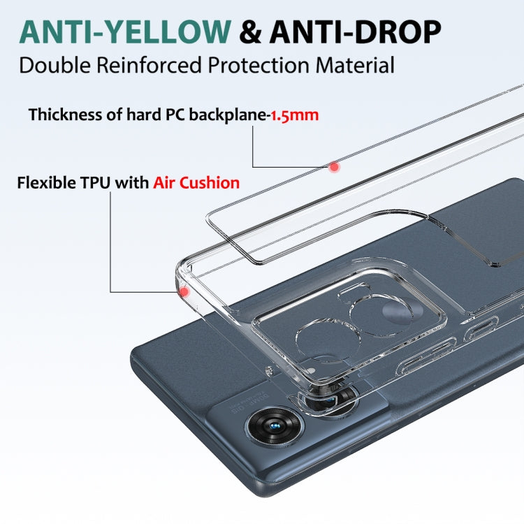 For Motorola Edge 50 Fusion / G96 5G Scratchproof Acrylic TPU Phone Case - Transparent