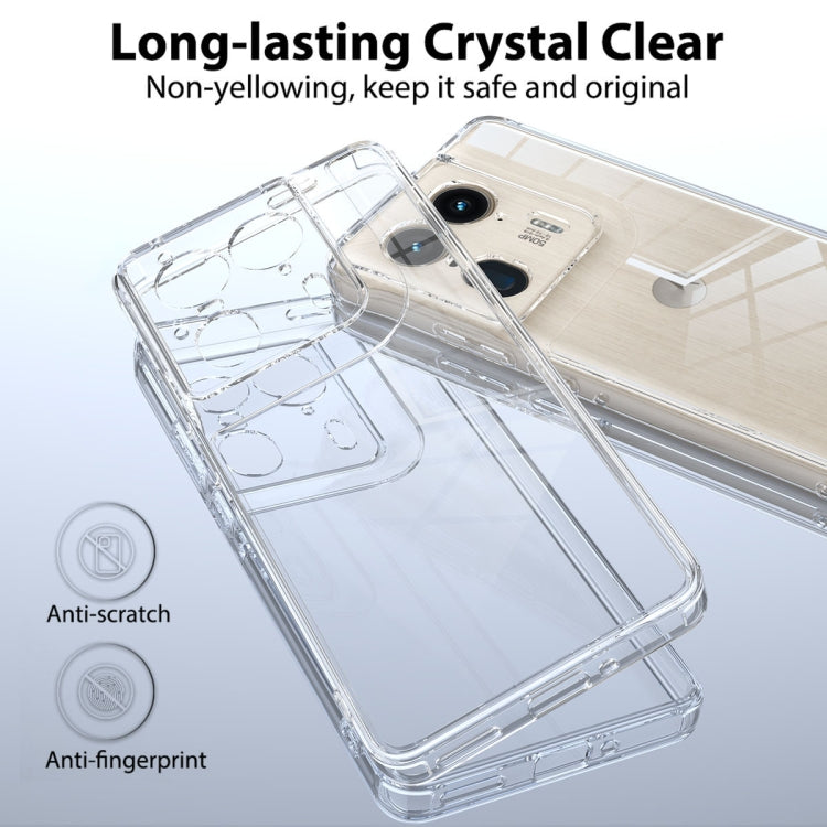 For Motorola Edge 50 Ultra Scratchproof Acrylic TPU Phone Case - Transparent