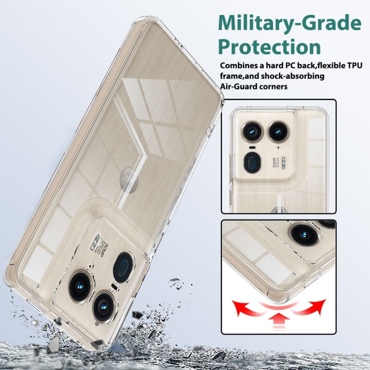 For Motorola Edge 50 Ultra Scratchproof Acrylic TPU Phone Case - Transparent
