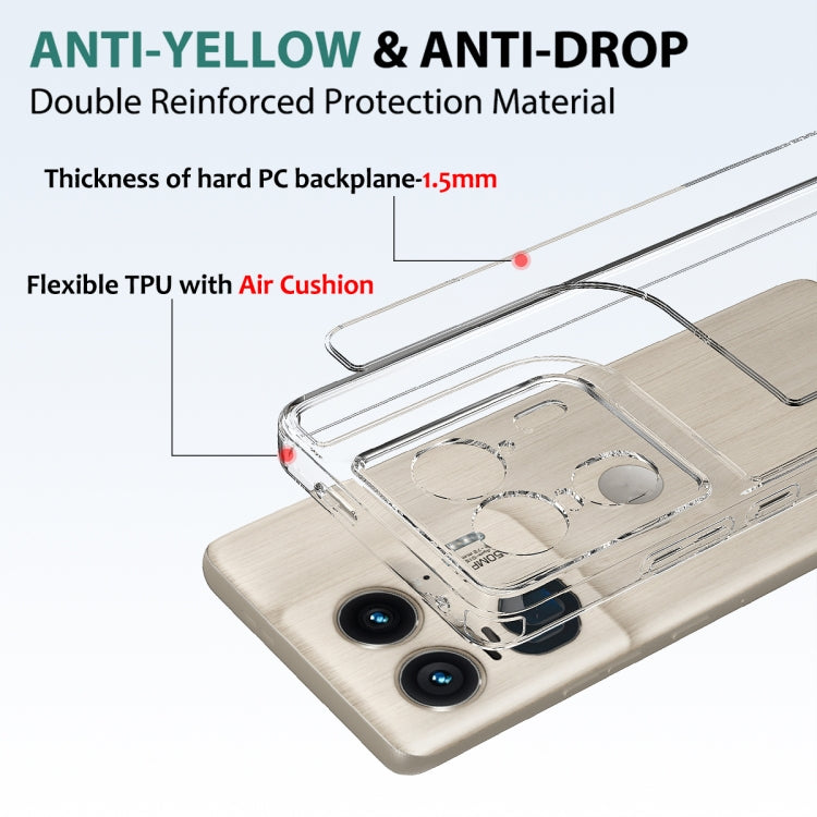 For Motorola Edge 50 Ultra Scratchproof Acrylic TPU Phone Case - Transparent