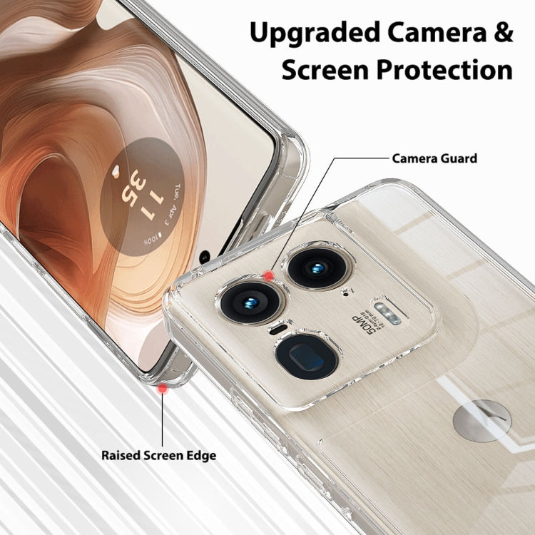 For Motorola Edge 50 Ultra Scratchproof Acrylic TPU Phone Case - Transparent