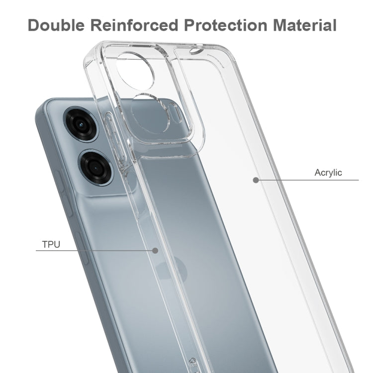 For Motorola Moto G85 Scratchproof Acrylic TPU Phone Case - Transparent