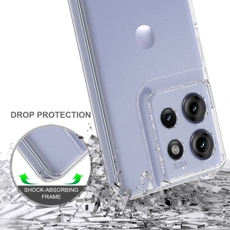 For Motorola Edge 50 Scratchproof Acrylic TPU Phone Case - Transparent