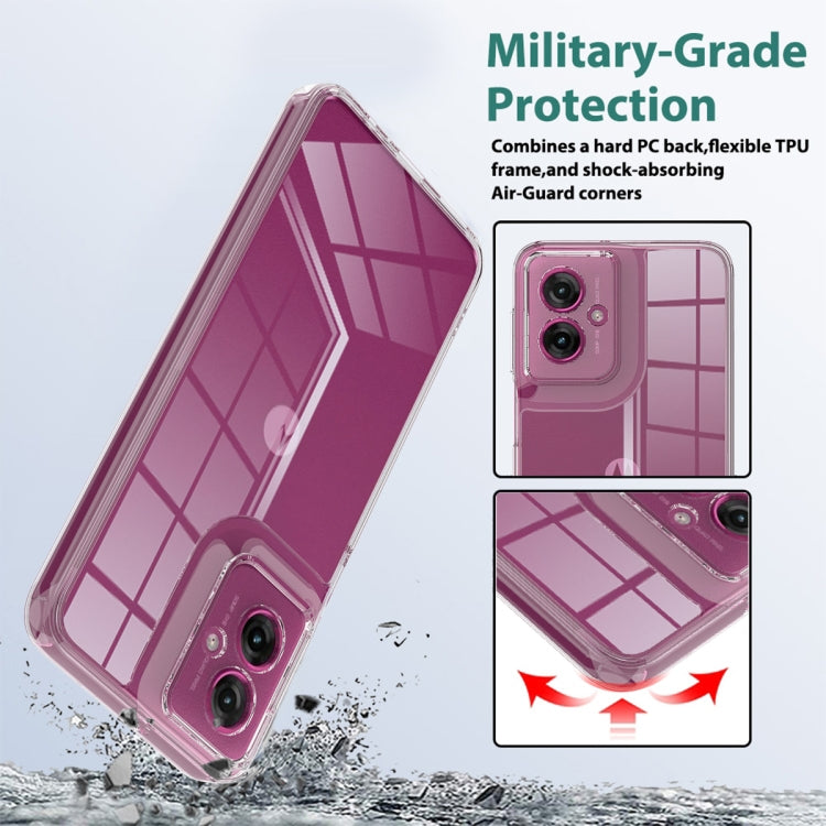 For Motorola Moto G55 Scratchproof Acrylic TPU Phone Case - Transparent