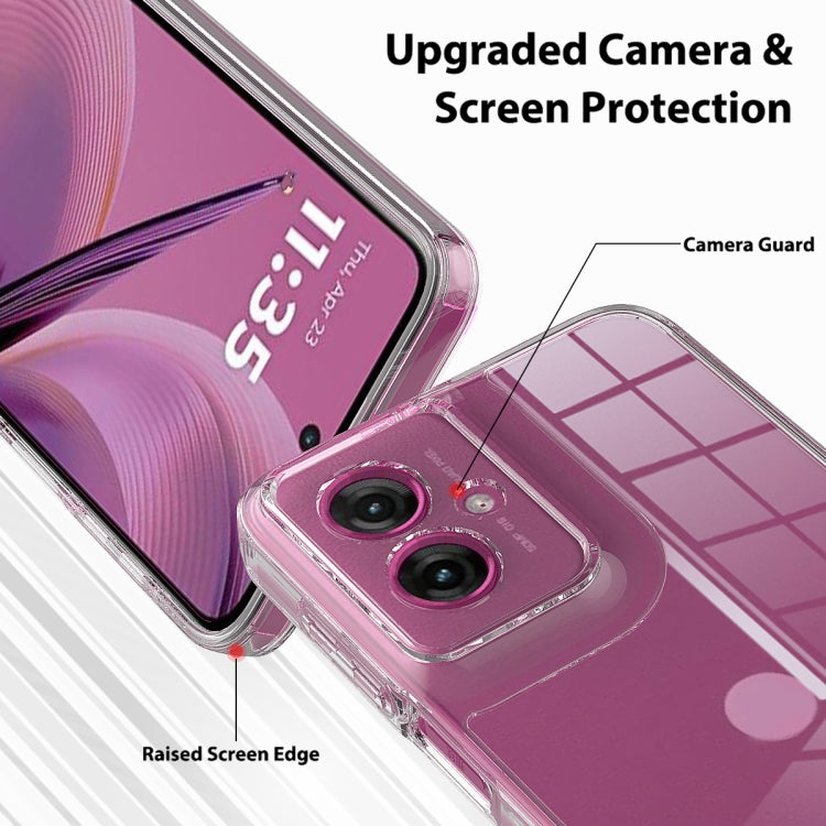For Motorola Moto G55 Scratchproof Acrylic TPU Phone Case - Transparent