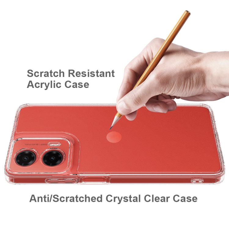 For Motorola Moto G35 Scratchproof Acrylic TPU Phone Case - Transparent