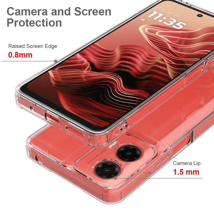 For Motorola Moto G35 Scratchproof Acrylic TPU Phone Case - Transparent